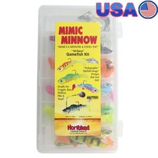 Mimic Minnow Gamefish Kit 18 Piece Freshwater Lure Set W/ Spinner Attachments US