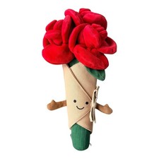 Jellycat Amuseables Roses Bouquet Plush Red Flower Stuffed Toy Retired HTF