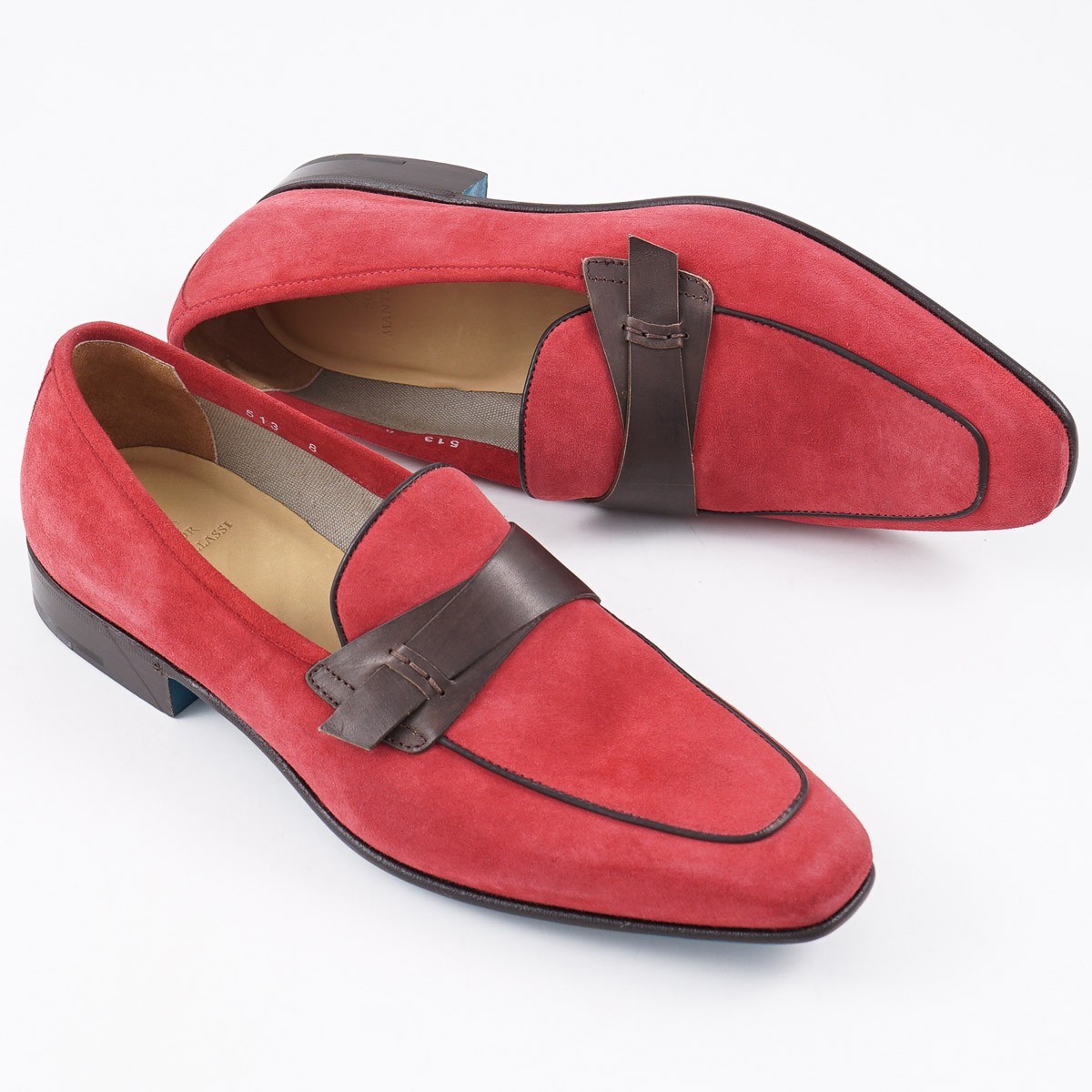 Sutor Mantellassi Velour Calf Suede Leather Loafers 8 (Eu 41) Dress Shoes NIB