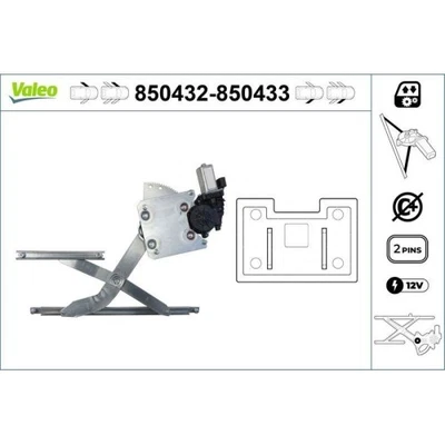 1x Lève-vitre VALEO 850432 convient pour TOYOTA - Photo 1/3