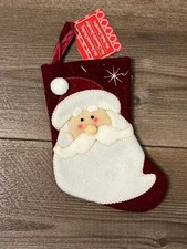 NWT Michaels Mini Christmas Stocking Santa