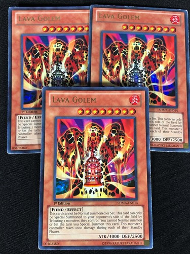 Yugioh Lava Golem SDMA-DE014 1st ULTRA x3 (MP)