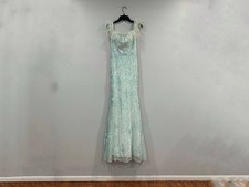 Alyce Paris 61406 Sequin/Lace Prom Dress Feathered Neckline Sz 2 NEW