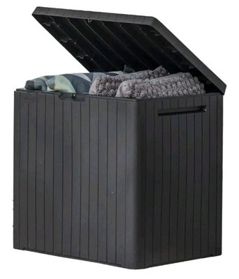 Keter 30Gal Resin Outdoor Storage Box/Patio Furniture Side Table (2PACK)