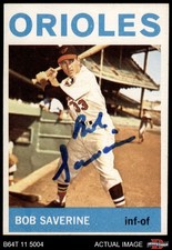 1964 Topps #221 Bob Saverine Orioles AUTO Signed