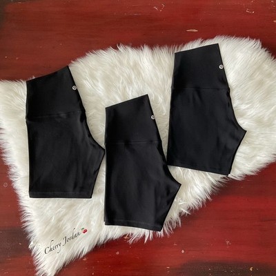 Lululemon Align Shorts 6'' Size 4 High Rise Biker shorts color Black one pair  