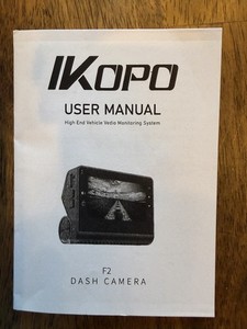Ikopo 4K Dash Cam Recorder front and rear 64G mini SD card F2