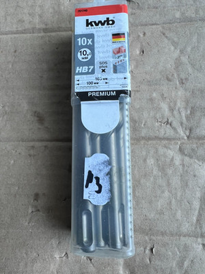KWB Maxi Packung 10Stück SDS Bohrer Hammer 10mm SDS Plus  L 165mm Cont1Pal5K10N3
