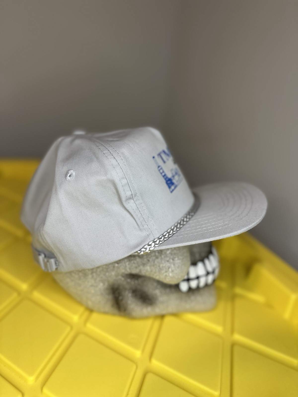 Vintage San Sun “TME Topeka Kansas” Rope Hat Cap Flat Trucker 90s Adjustable