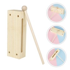 Wood Block Rhythm Percussion Musical Instrument for Kids with Mallet