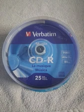 25PK Verbatim Music CD-R 80 Minute 700 MB Blank Recordable Audio Disk