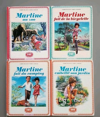    Set 4 MARTINE 1970  2 Original Editionen Fahrrad+Garten sehr guter Zustand - Casterman