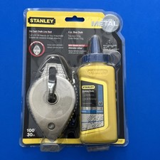 Stanley 100 Die-Cast Chalk Line Reel + 4oz Bl...