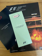 Formel 1 Großer Preis von Italien Monza, Sep 2001, Rennprogramm & Fahrerlager Club Info usw.