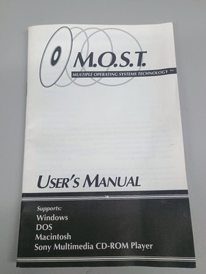 M.O.S.T. User Manual Sony Multimedia CD-ROM Player Windows DOS Mac Guide