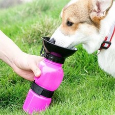 Portable Cat Dog Pet Water Bottle Drinking Cup Puppy Travel Outdoor Feeder Blue