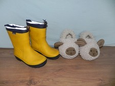 2x Kinder Schuhe Hausschuhe Gr. 29 + Jako-o Gummistiefel Gr. 30 Regen Stiefel