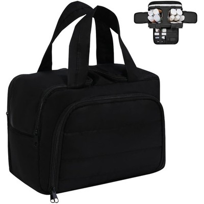 Reise Kosmetiktasche, Damen Kulturtasche, Make-up Organizer, Groß, Schwarz