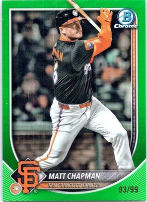 2025 Bowman Chrome #49 Matt Chapman Green #/99