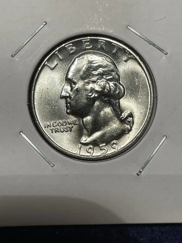 1959 D Silver Washington Quarter -  a nice  uncirculated coin