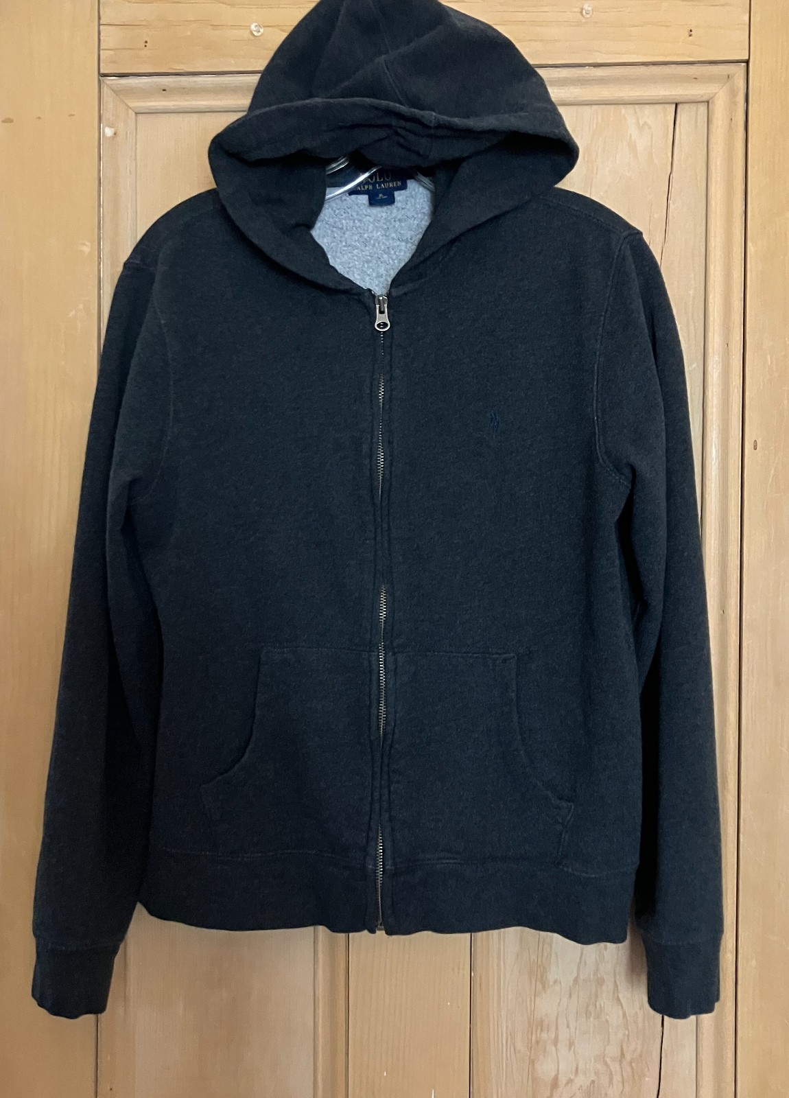 Polo Ralph Lauren donna full zip piccola blu pony felpa con cappuccio taglia XL grigio FA EXC