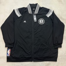Adidas Brooklyn Nets On Court Jacket NBA Warm Up Authentic Size 4XL