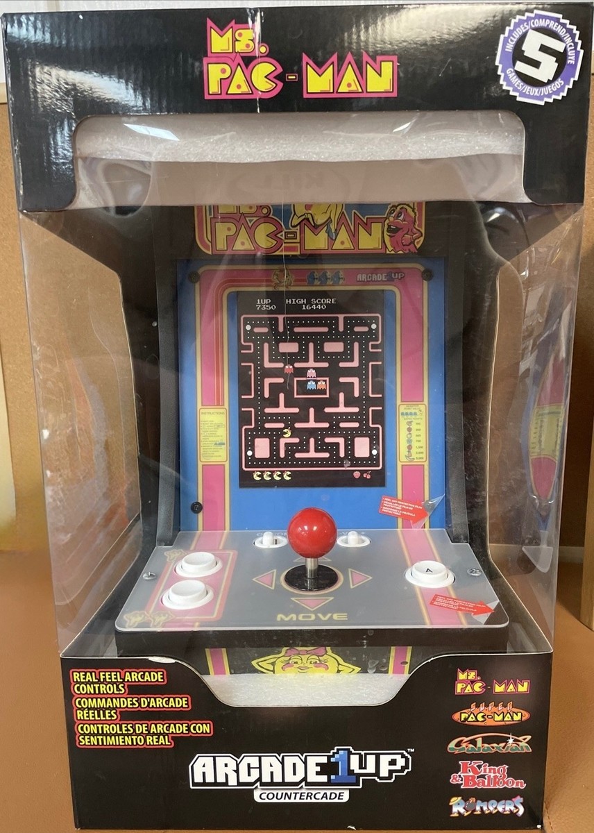 Arcade1UP Ms. Pacman Countercade 5-in-1 Retro Arcade Game Machine