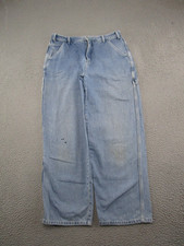 Vintage 90s OshKosh B'Gosh Carpenter Medium Wash Blue Jeans Mens Tag Size 36x30
