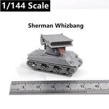WWII US Army Sherman Whizbang,3D Printed,1/144 Scale Mini Tank Model,Resin