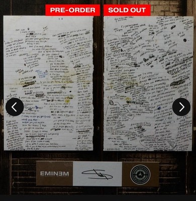 Eminem signed autographed Stan Letters Shadow Box !!!!IN HAND