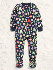 NWT Old Navy Boys Girls Holiday Xmas Fleece Pajamas Footed Sleeper u pick size