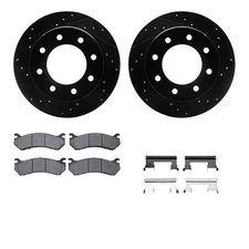 WHVH1-48026 R1 Concepts 2-Wheel Set Brake Disc and Pad Kits Rear for Chevy Yukon
