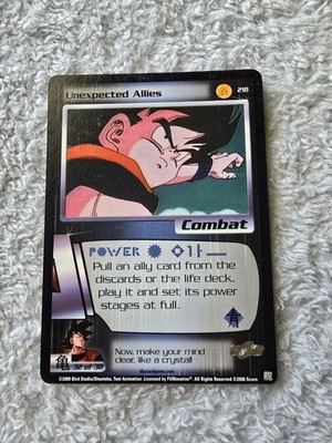 DBZ Dragon Ball Z Unexpected Allies 218 CCG Limited Saiyan Saga MP