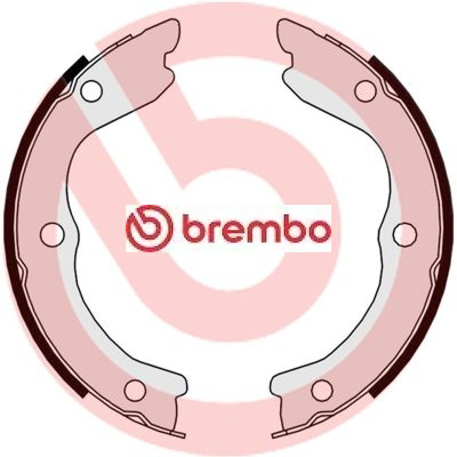 Brembo S56543 Bremsbackensatz für Feststellbremse Bremsbackensatz für Nissan