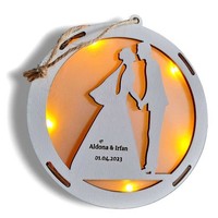Graviertes Hochzeitsgeschenk Mit Namen Und Datum | Hochzeitsdeko HäNger Mit Led