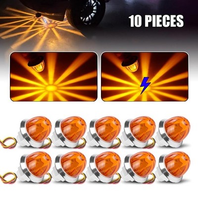 10x Mini LED Watermelon Light Side Marker Clearance Indicator Lamp Truck Trailer