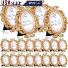 20 Pack Mini Baroque Picture Frames Resin Oval Tabletop Display Photos New