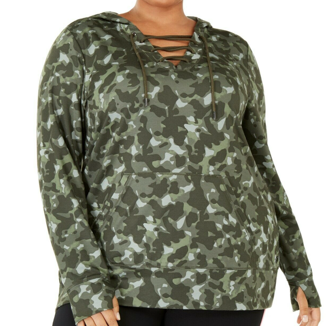 plus size camo sweater