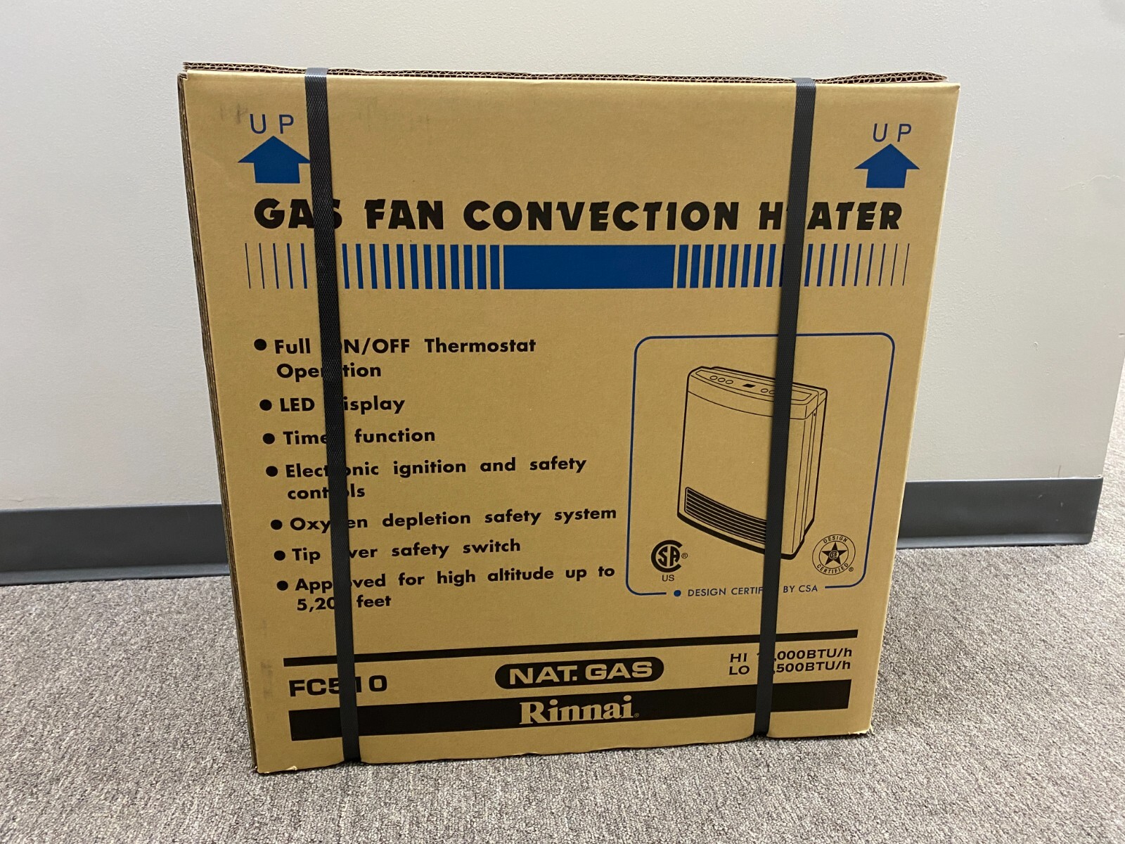 Rinnai FC510N Fan Convector Vent Free Heater: 10K BTU, Natural Gas | Inox  Wind
