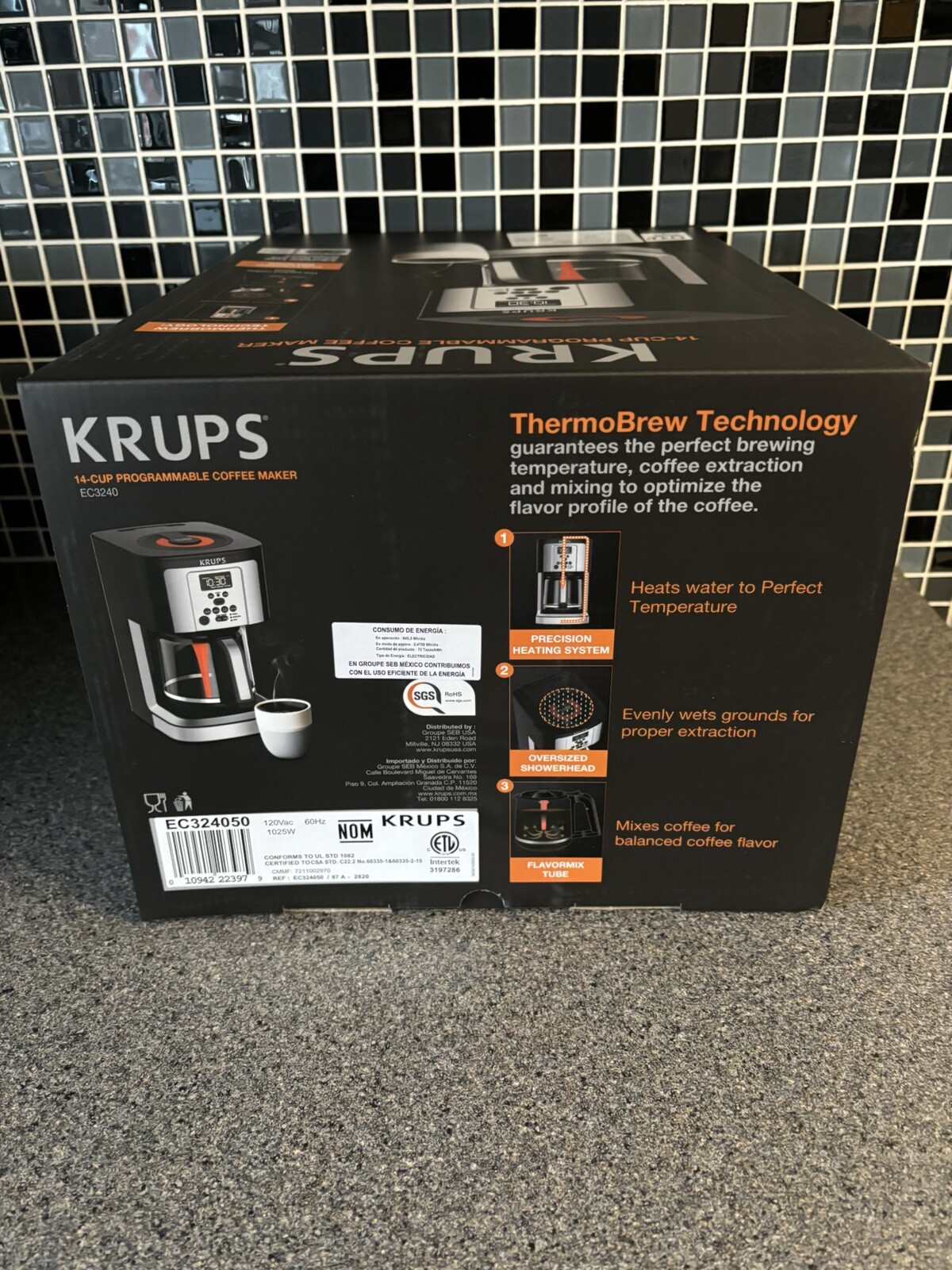 Krups 14 Cup Programmable Coffee Maker EC3240 Thermobrew Technology eBay