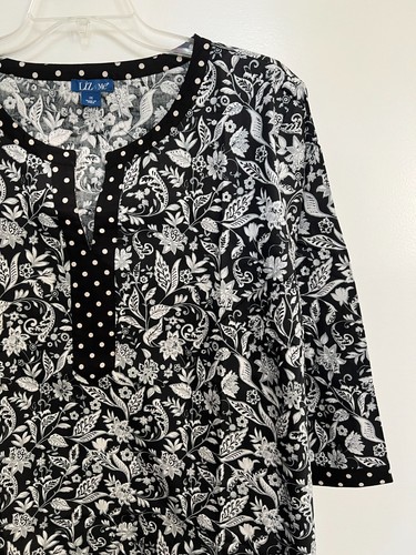 NWT Women Plus TALL Size 3X 26/28 COTTON 3/4 Long Sleeve Tunic Top Catherine - Picture 5 of 6