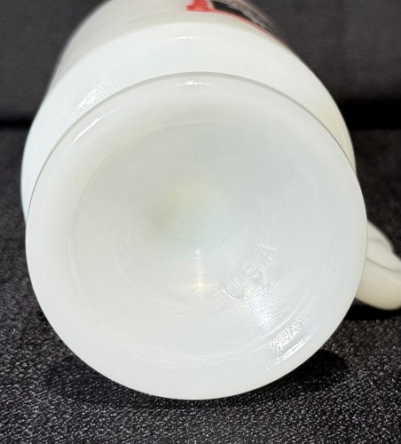 Vintage Evans White Horse Inn Pedestal Mug Northridge, Ca Milk Glass Coffee RARE - Picture 6 of 8