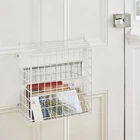 Front Door Letter Box Cage Mounted Mail Box Letter Guard Post Catcher White