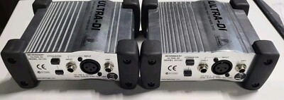 2 Behringer Ultra Di Modell DI 100 Channel Aktiv Mikrofon Instrument DI BOX