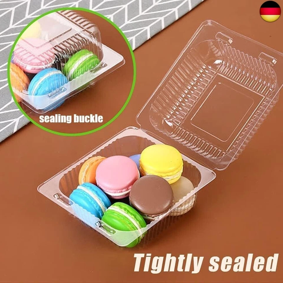 KAHEIGN 60Pcs Kuchenboxen Cupcake Box, 14cm x 10cm Einzelne Kuchenboxen - Bild 3 von 4