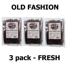 Backroad Country Black Licorice Twists 16 Ounces Pack of 3 - Fresh - Quick Ship