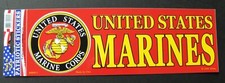 Marine Corps Bumper Sticker US Marines made in the USA 9.5 x 3.25 inches
