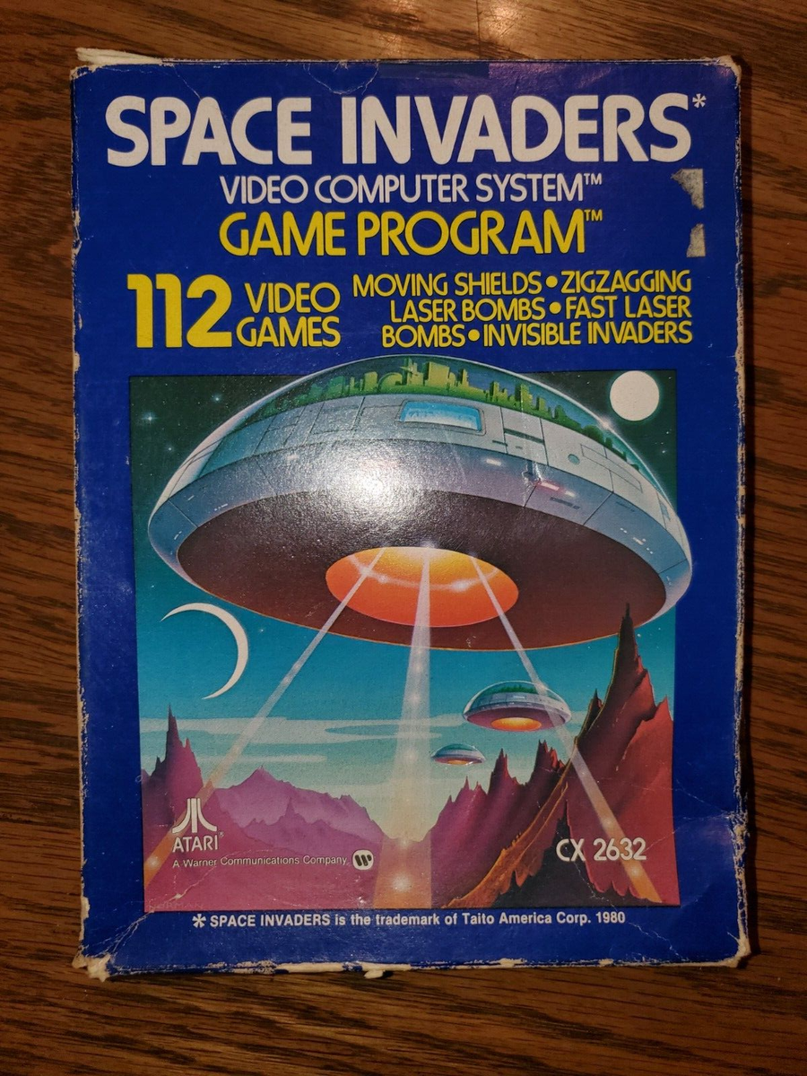 Console Atari 2600 (Pal) En Boîte + Manettes + Space Invaders (HS) – Vintage