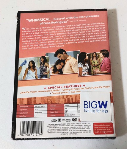 Jane the Virgin: The Complete First Season 1 (DVD, 2015, 5-Disc Set) FREE POST - Picture 2 of 2