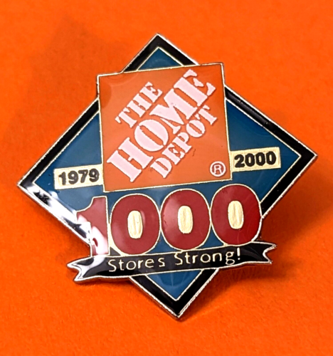 Vintage HOME DEPOT 1000 Stores Strong Lapel Pin - 2000 Associate Apron Button - 第 1/5 張圖片